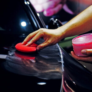 red soft foam ufo waxing sealant applicator
