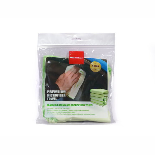Maxshine 300GSM 16x16 Glass Microfiber Towel- 5 pcs/pack
